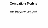 Passenger Right Side Front Door Window Door Glass Compatible with Infiniti QX30 2017-2019 Models