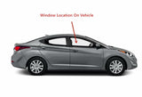 Passenger Right Side Front Door Window Door Glass Compatible with Hyundai Elantra 4 Door Sedan 2011-2016 Models