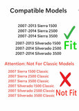 Flush Fit Manual Slider Back Window Back Glass Compatible with Chevrolet Silverado / GMC Sierra 1500 2007-2013 Models & 2500 3500 2007-2014 Models Pickup (Not For Classic Models)