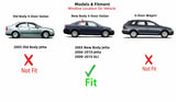 Passenger Right Side Rear Door Window Door Glass Compatible with Volkswagen Jetta 2006-2010 / Jetta (New) 2005 / GLI 2008-2010 4 Door Sedan Models