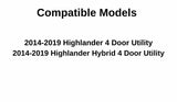 Driver Left Side Rear Door Window Door Glass Compatible with Toyota Highlander 2014-2019 Models