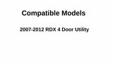 Passenger Right Side Rear Door Window Door Glass Compatible with Acura RDX 2007-2012 Models