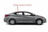 Passenger Right Side Rear Door Window Door Glass Compatible with Hyundai Elantra 4 Door Sedan 2011-2016 Models
