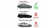 Passenger Right Side Rear Door Window Door Glass Compatible with Volkswagen Passat 4 Door Sedan 2006-2011 Models