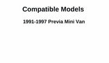 Driver Left Side Front Door Window Door Glass Compatible with Toyota Previa 1991-1997 Models