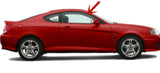 Passenger Right Side Door Window Door Glass Compatible with Hyundai Tiburon 2003-2009 Models