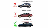 Driver Left Side Rear Door Window Door Glass Compatible with Honda Civic 4 Door Sedan 1992-1995 Models