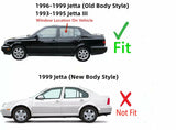 Driver Left Side Rear Door Window Door Glass Compatible with Volkswagen Golf / Golf III / Jetta / Jetta III 1993-1999 4 Door Models