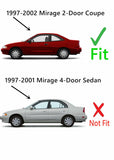 Driver Left Side Door Window Door Glass Compatible with Mitsubishi Mirage 2 Door Coupe 1997-2002 Models