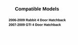 Driver Left Side Front Door Window Door Glass Compatible with Volkswagen Rabbit 2006-2009 / GTI 2007-2009 4 Door Hatchback Models