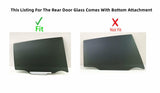 Passenger Right Side Rear Door Window Door Glass w/Metal Attachment Compatible with Toyota RAV4 2013-2018 Models