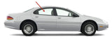 Passenger Right Side Rear Door Window Door Glass Compatible with Chrysler Concorde 4 Door Sedan 1993-1996 Models