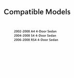 Passenger Right Side Rear Door Window Door Glass Compatible with Audi A4 2002-2008 / S4 2004-2008 / RS4 2006-2008 4 Door Sedan Models