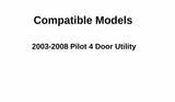 Passenger Right Side Rear Vent Window Vent Glass Compatible with Honda Pilot 2003-2008 Models