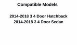 Passenger Right Side Front Door Window Door Glass Compatible with Mazda 3 2014-2018 Models