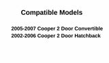 Driver Left Side Door Window Door Glass Compatible with Mini Cooper 2002-2007 Models