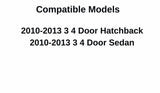 Passenger Right Side Front Door Window Door Glass Compatible with Mazda 3 2010-2013 Models