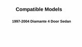 Driver Left Side Front Door Window Door Glass Compatible with Mitsubishi Diamante 4 Door Sedan 1997-2004 Models
