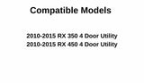 Driver Left Side Rear Door Window Door Glass Compatible with Lexus RX350 / RX450 2010-2015 Models