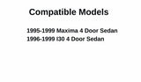 Passenger Right Side Rear Door Window Door Glass Compatible with Nissan Maxima/Infiniti I30 1995-1999 Models