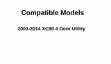 Passenger Right (R.H) Side Rear Door Window Door Glass Compatible with Volvo XC90 2003-2014 Models
