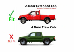 Driver Left Side Quarter Window Quarter Glass Compatible with Toyota Tacoma Pickup 2 Door Extended Cab 1995-2000 Models