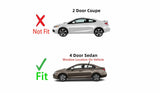Driver Left Side Rear Door Window Door Glass Compatible with Honda Civic 4 Door Sedan 2012-2015 Models