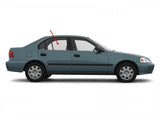 Passenger Right Side Rear Door Window Door Glass Compatible with Honda Civic 4 Door Sedan 1996-2000 Models