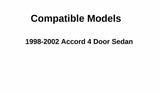 Driver Left Side Front Door Window Door Glass Compatible with Honda Accord 4 Door Sedan 1998-2002 Models