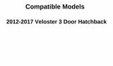 Passenger Right Side Rear Door Window Door Glass Compatible with Hyundai Veloster 2012-2017 Models