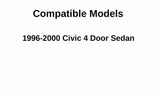 Driver Left Side Front Door Window Door Glass Compatible with Honda Civic 4 Door Sedan 1996-2000 Models
