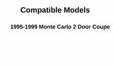 Driver Left Side Door Window Door Glass Compatible with Chevrolet Monte Carlo 2 Door Coupe 1995-1999 Models