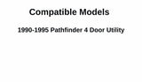 Driver Left Side Rear Vent Window Vent Glass Compatible with Nissan Pathfinder 4 Door Utility 1990-1995 Models