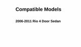 Driver Left Side Rear Door Window Door Glass Compatible with Kia Rio 4 Door Sedan 2006-2011 Models