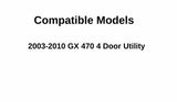 Passenger Right Side Front Door Window Door Glass Compatible with Lexus GX470 2003-2010 Models