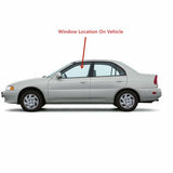 Driver Left Side Front Door Window Door Glass Compatible with Mitsubishi Mirage 4 Door Sedan 1997-2001 Models