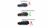 Black Moulding Style W/ Atenna Driver Left Side Quarter Window Quarter Glass Compatible with Toyota Highlander 2020-2025 Models