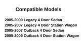 Driver Left Side Front Door Window Door Glass Compatible with Subaru Legacy/Subaru Outback 4 Door Sedan/Wagon 2005-2009 Models