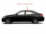 Driver Left Side Rear Door Window Door Glass Compatible with 2003-2006 Infiniti G35 4 Door Sedan