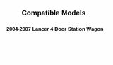 Passenger Right Side Rear Door Window Door Glass Compatible with Mitsubishi Lancer 4 Door Wagon 2004-2007 Models