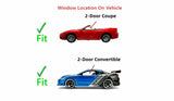 Driver Left Side Door Window Door Glass Compatible with Mitsubishi Eclipse 1995-1999 / Eagle Talon 1995-1998 Models