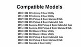Passenger Right Side Front Door Window Door Glass Compatible with Chevrolet S10 Pickup/S10 Blazer/GMC S15/Sonoma S15 Pickup/Oldsmobile Bravada 1982-1992 Models