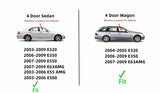 Passenger Right Side Front Door Window Door Glass Compatible with Mercedes Benz E320 E350 E500 E550 E55AMG E63AMG 2003-2009 4 Door Sedan / E350 E320 E63AMG 2004-2009 4 Door Wagon Models