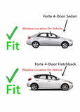 Passenger Right Side Front Door Window Door Glass Compatible with Kia Forte 2010-2013 Models