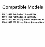 Passenger Right Side Front Door Window Door Glass Compatible with Nissan Pathfinder 1987-1995 Models/Nissan 850 Pickup 1986-1997 Models
