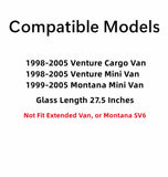 Driver Left Side Rear Quarter Window Quarter Glass Compatible with Chevrolet Venture 1998-2005/Pontiac Montana 1999-2005 Mini/Cargo Van Models