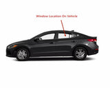 Driver Left Side Rear Door Window Door Glass Compatible with Hyundai Elantra 4 Door Sedan 2017-2020 Models