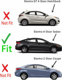Passenger Right Side Rear Door Window Door Glass Compatible with Hyundai Elantra 4 Door Sedan 2017-2020 Models