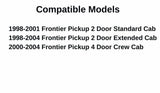 Rear Sliding Window Glass Back Slider Compatible with Nissan Frontier Pickup 1998-2004 Models