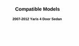 Driver Left Side Rear Vent Window Vent Glass Compatible with Toyota Yaris 4 Door Sedan 2007-2012 Models